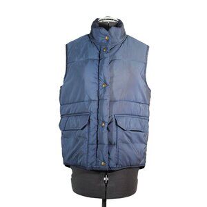 REI women's vintage stand up collar snap front winter puffer‎ ski vest 16